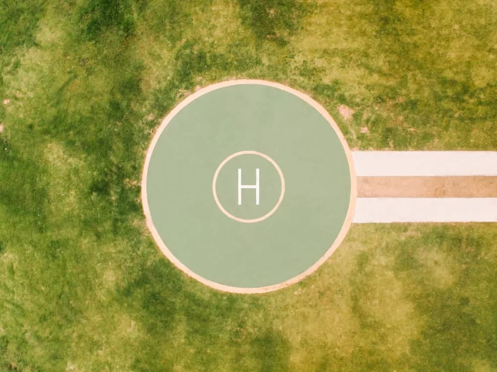 Helipad in the township